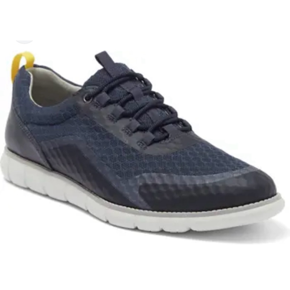Johnston & Murphy Eaton Knit Sneaker Shoe Navy Blue 10.5